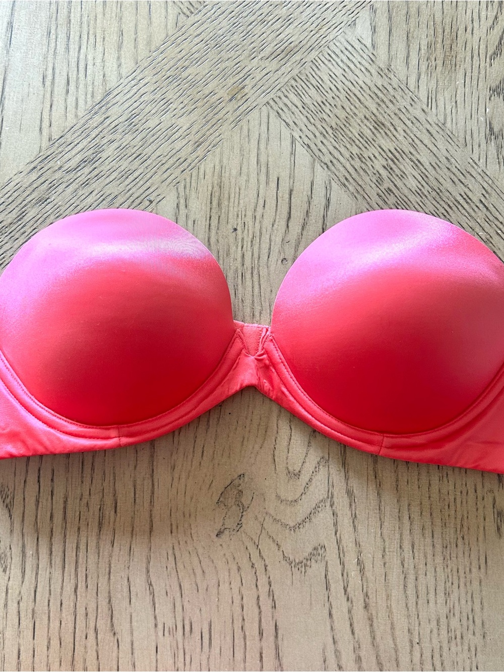 Victoria’s Secret Very Sexy 36B Bra Hot Pink Multi Way No Strap Underwire VTG